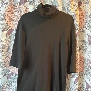 BLACK TURTLE NECK DRESS
